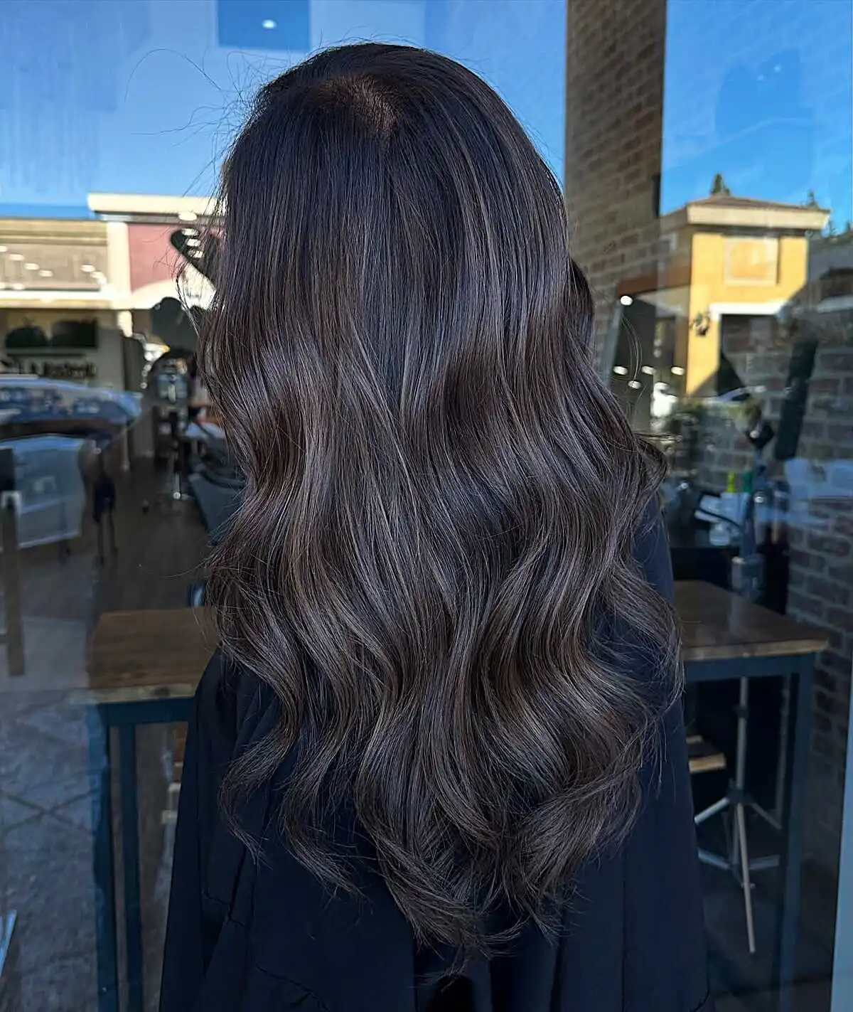 Ashy Babylights on Dark Hair: A Subtle Glow