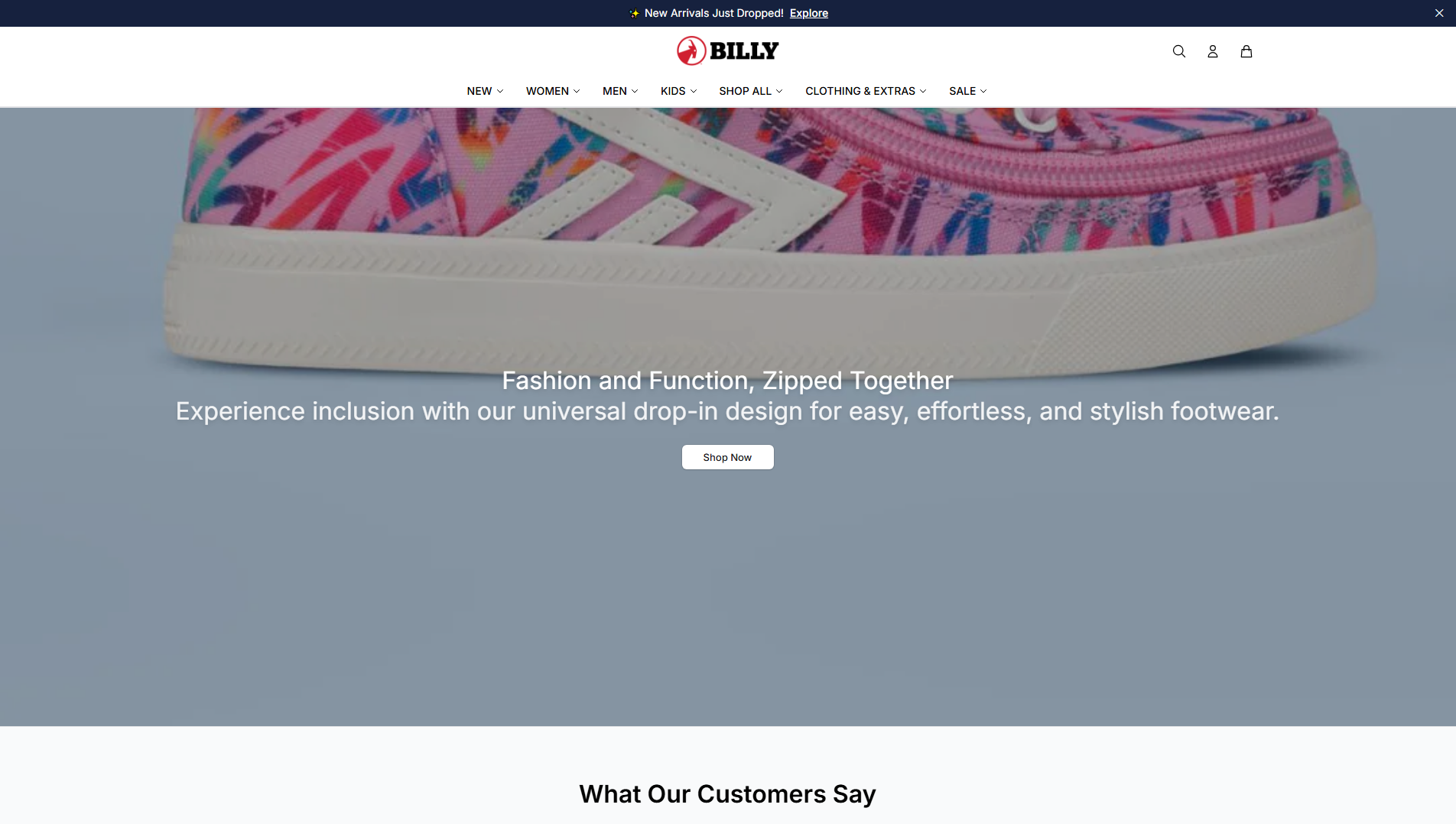 Primary capture · billyfootwearonline.shop