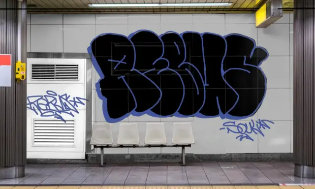 Graffiti artwork by rebus