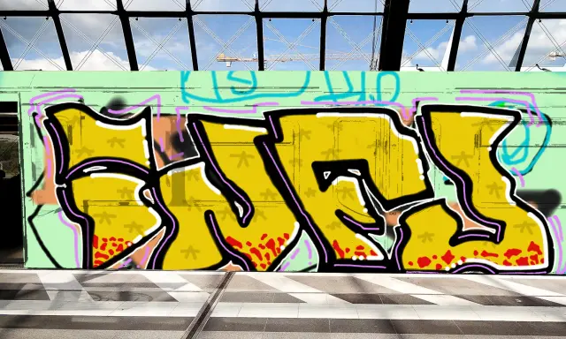Graffiti artwork by infu