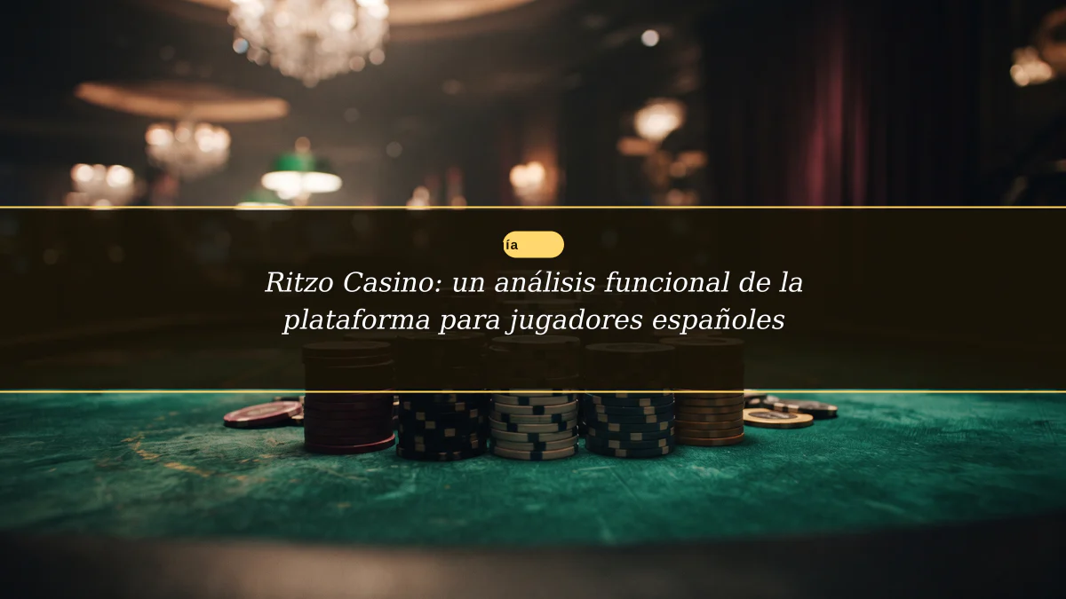 Ritzo Casino: un análisis funcional de la plataforma para jugadores españoles