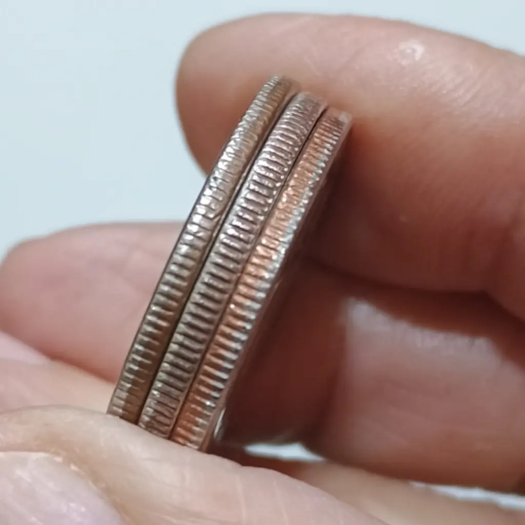 Conjunto com 3 Moedas de Meio Dólar dos Estados Unidos 1971 1973 e 1976 MBC - Foto 3