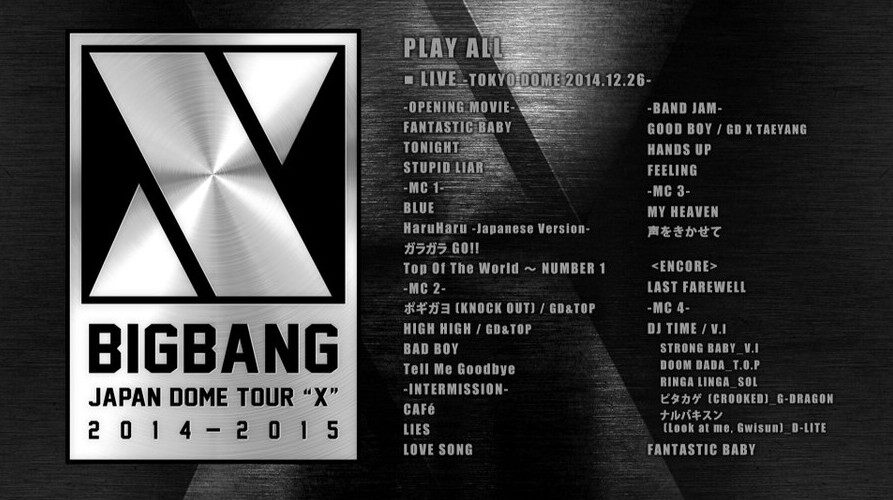 BIGBANG JAPAN DOME TOUR 2014-2015 ライブ 輸入盤 K-POPミュージックBD Blu-ray