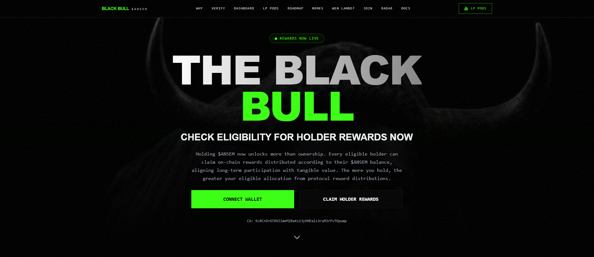 Stored capture of ansemblackbull.io
