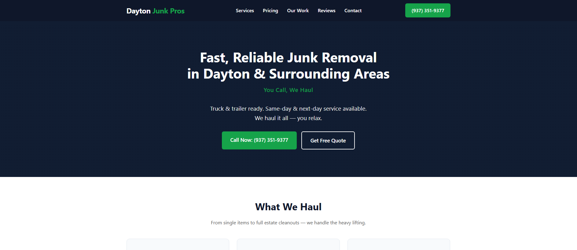 Stored capture of daytonjunkpros.pages.dev