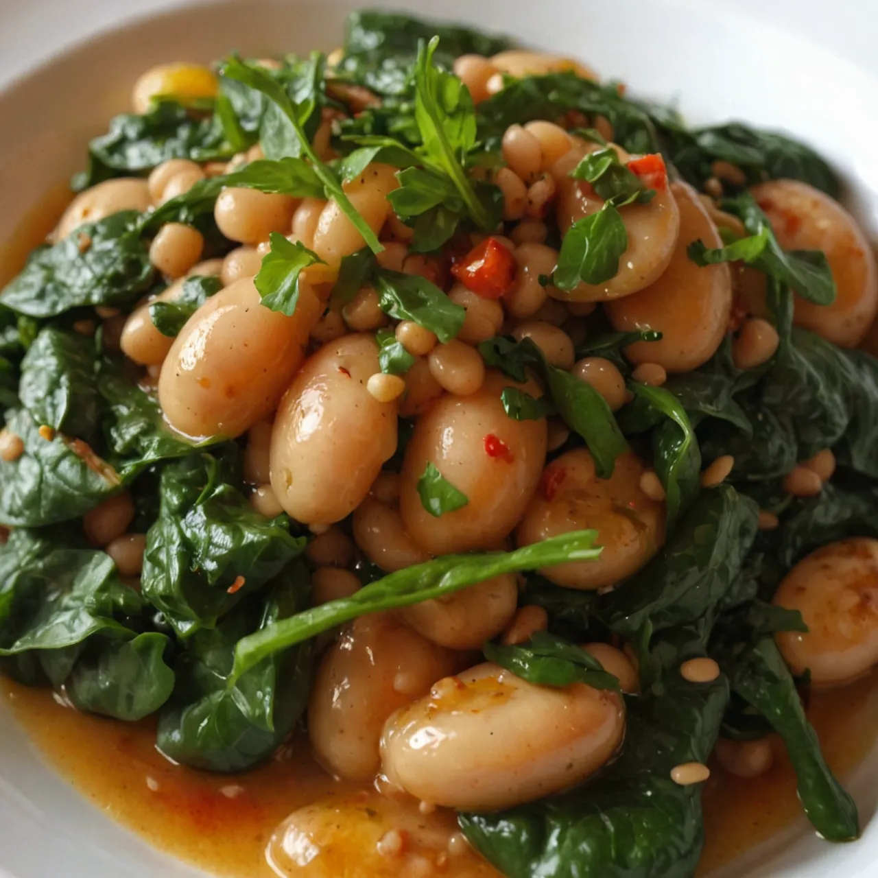 Creamy Spinach & White Beans Recipe