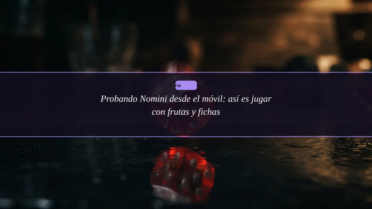 Probando Nomini desde el móvil: así es jugar con frutas y fichas