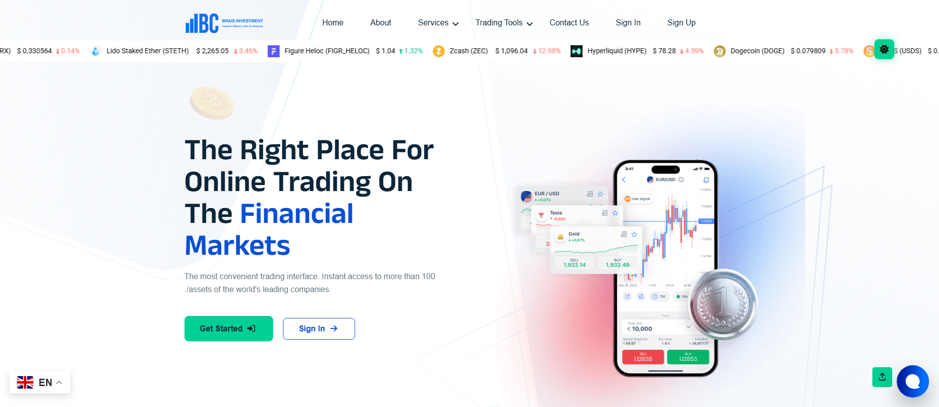 Tangkapan layar dari braisinvestments.com