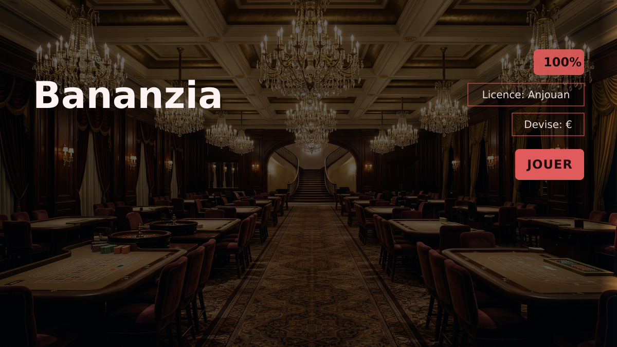 Bananzia casino — bonus de bienvenue 100% + 10 FS, paiements: Visa, Mastercard, Skrill, Neteller, Paysafecard