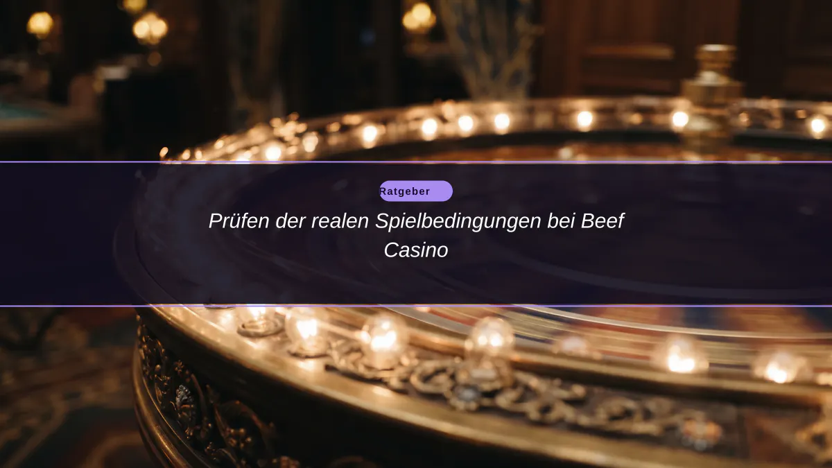 Prüfen der realen Spielbedingungen bei Beef Casino
