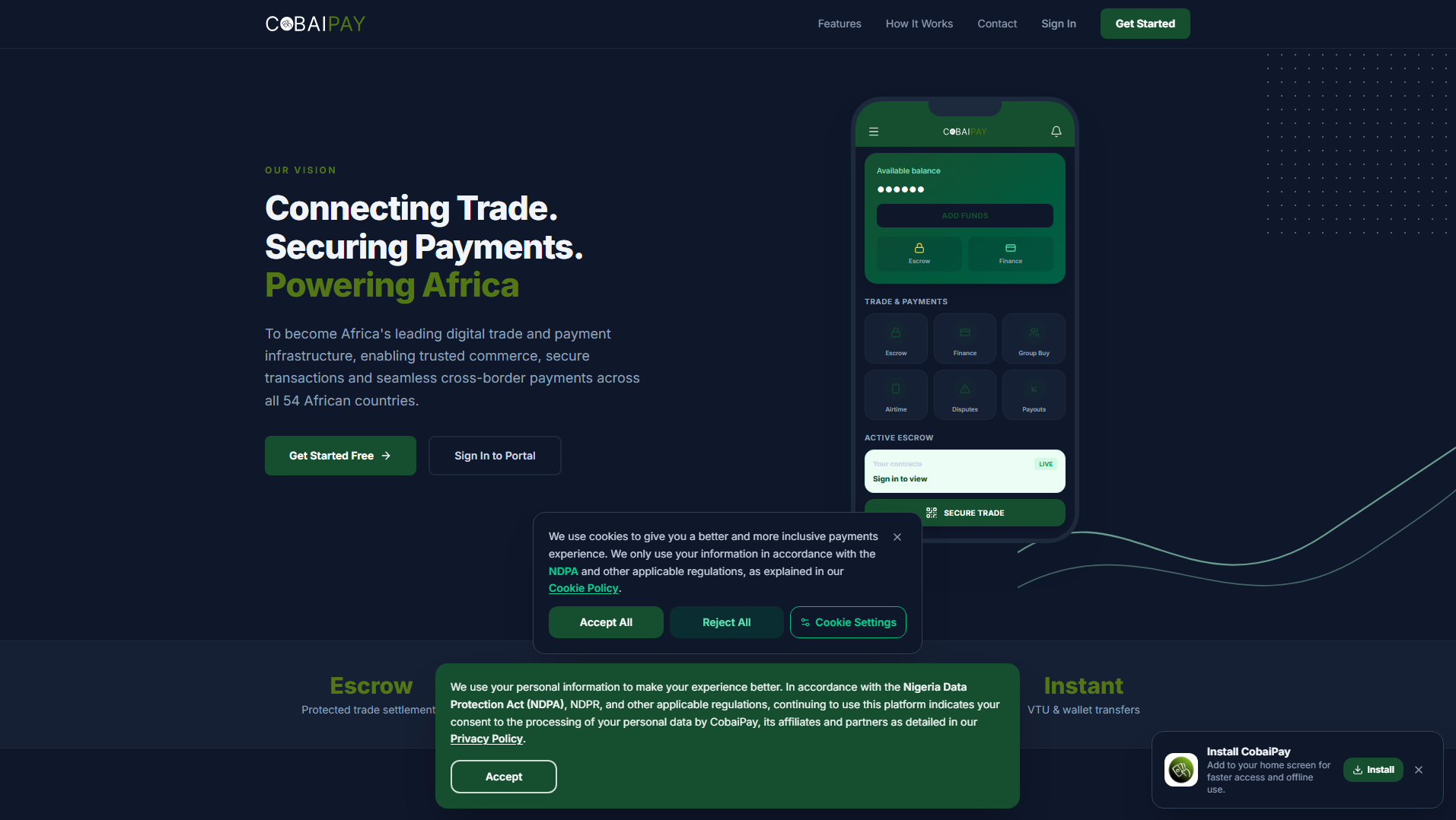 Screenshot of cobaipay.com