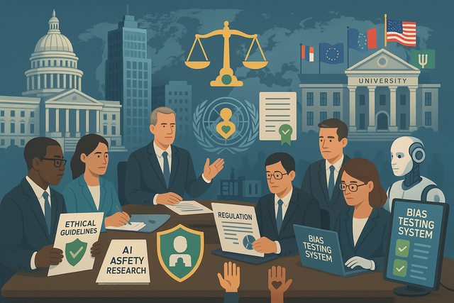 Illustration for the article: AI Ethics and Governance: Building Responsible AI Systems for the Future