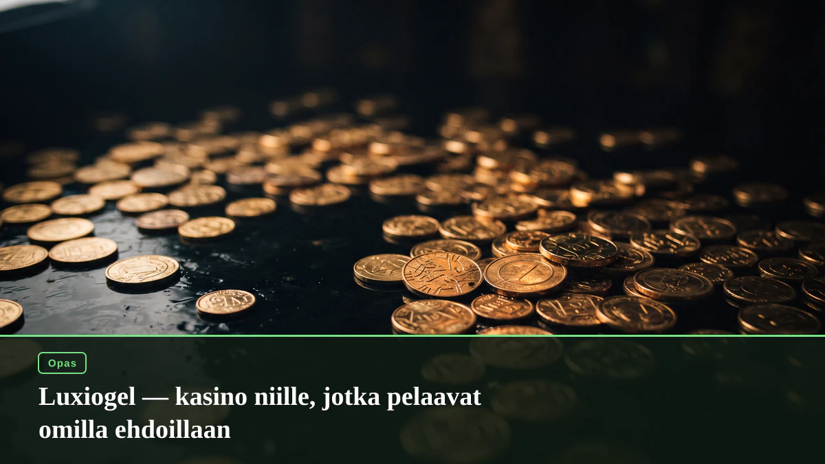 Luxiogel — kasino niille, jotka pelaavat omilla ehdoillaan
