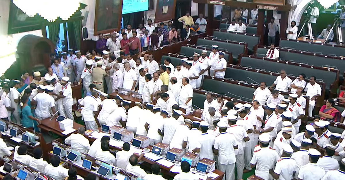 police-personnel-evicted-dmk-mlas-from-the-assembly