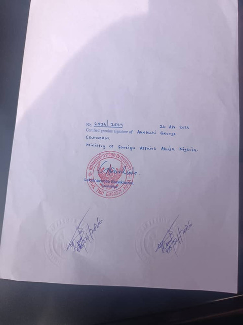Ministry of Foreign Affairs certification