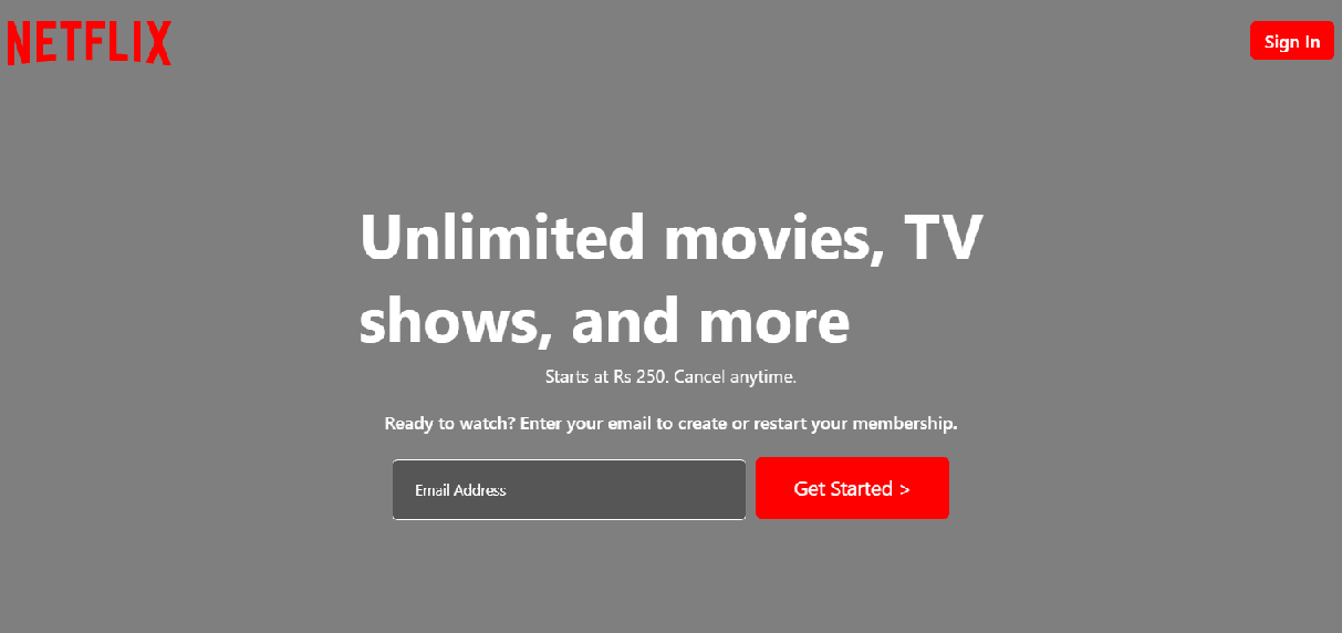 Stored capture of netflix-clone-eight-blond.vercel.app