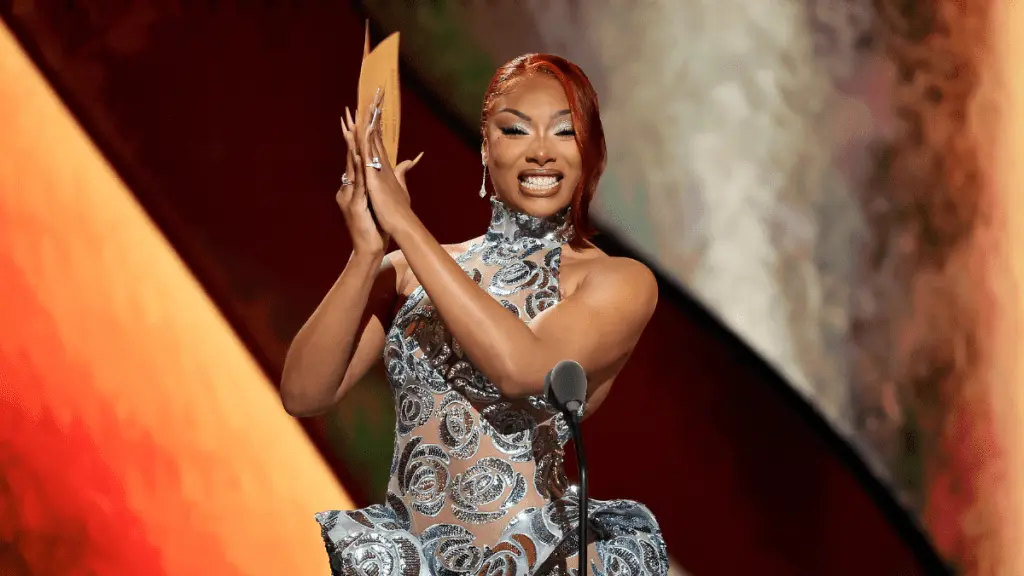 Megan Thee Stallion Rocks Bold Catsuit