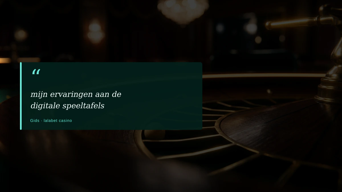 mijn ervaringen aan de digitale speeltafels