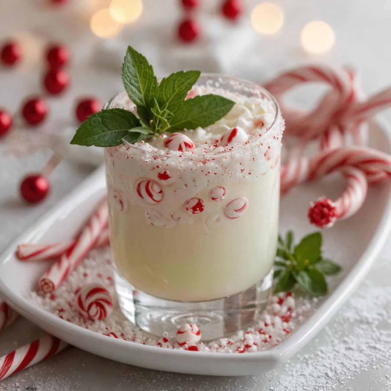 Peppermint White Russian Cocktail - Festive Holiday Recipe