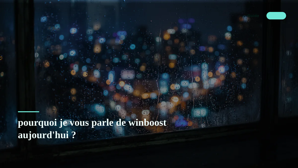 pourquoi je vous parle de winboost aujourd'hui ?