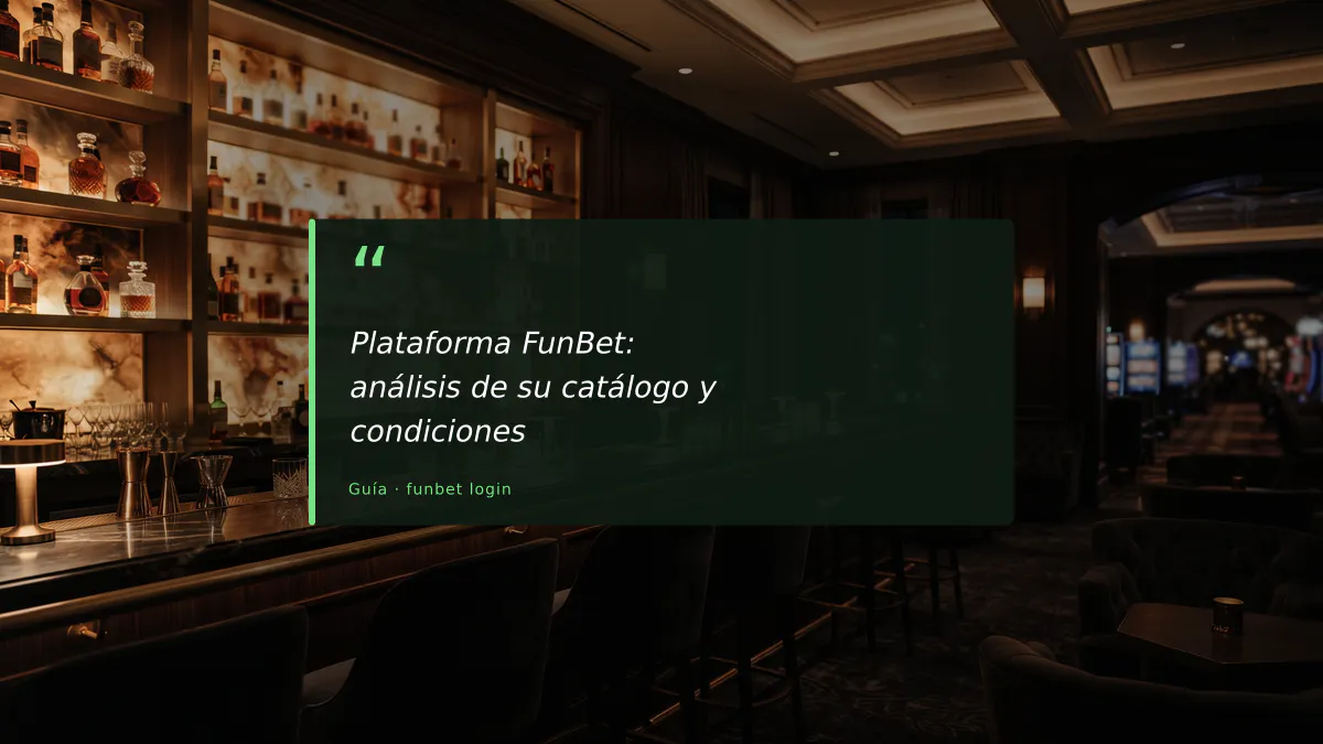 Plataforma FunBet: análisis de su catálogo y condiciones