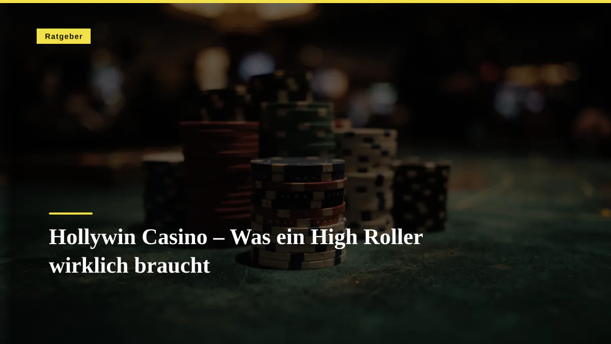 Hollywin Casino – Was ein High Roller wirklich braucht