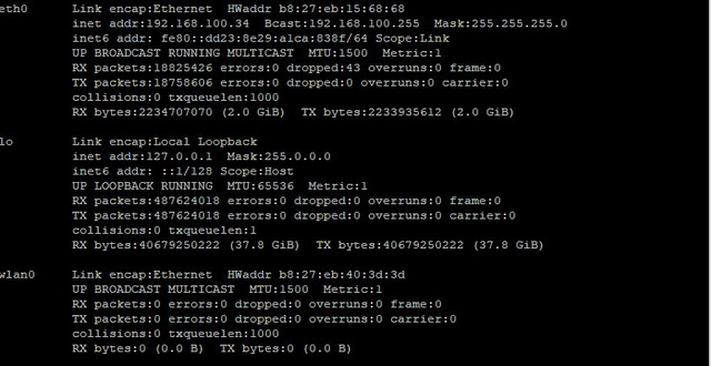 ifconfig pi