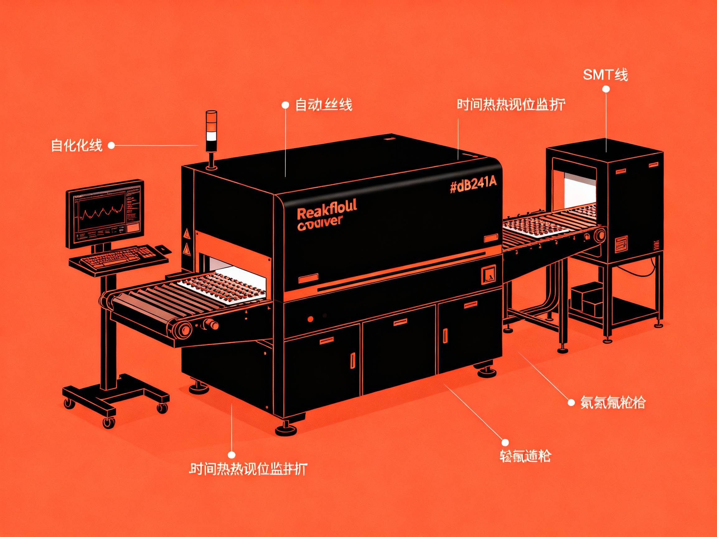 How Does a Reflow Oven Work? A Comprehensive Guide to Principles and Processes2 - S&M Co.Ltd Modern reflow oven with automation and nitrogen chamber support.