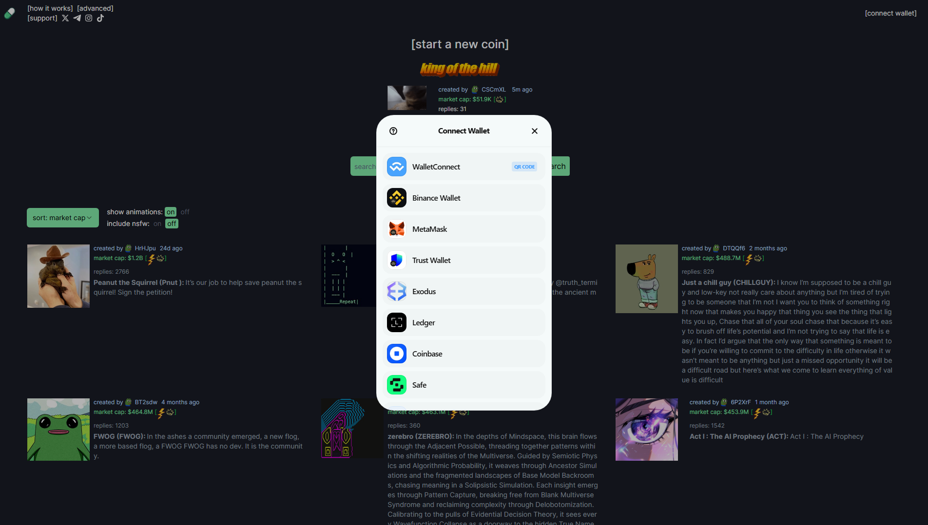 Stored screenshot of pumpfun-boards.pages.dev