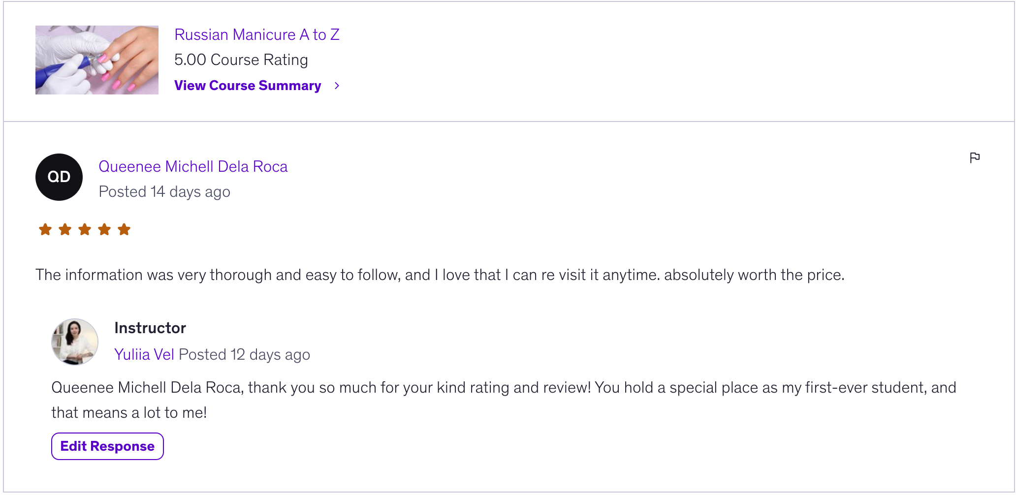 Student review