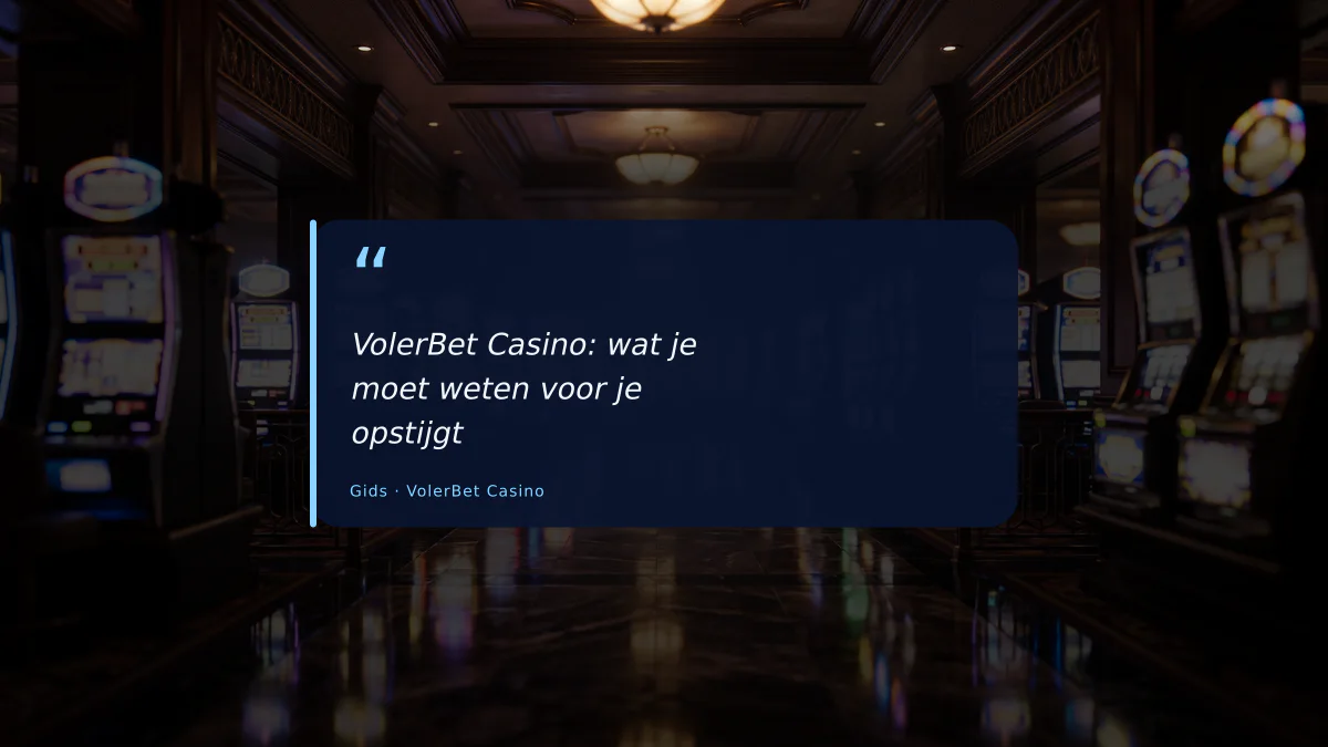 VolerBet Casino: wat je moet weten voor je opstijgt