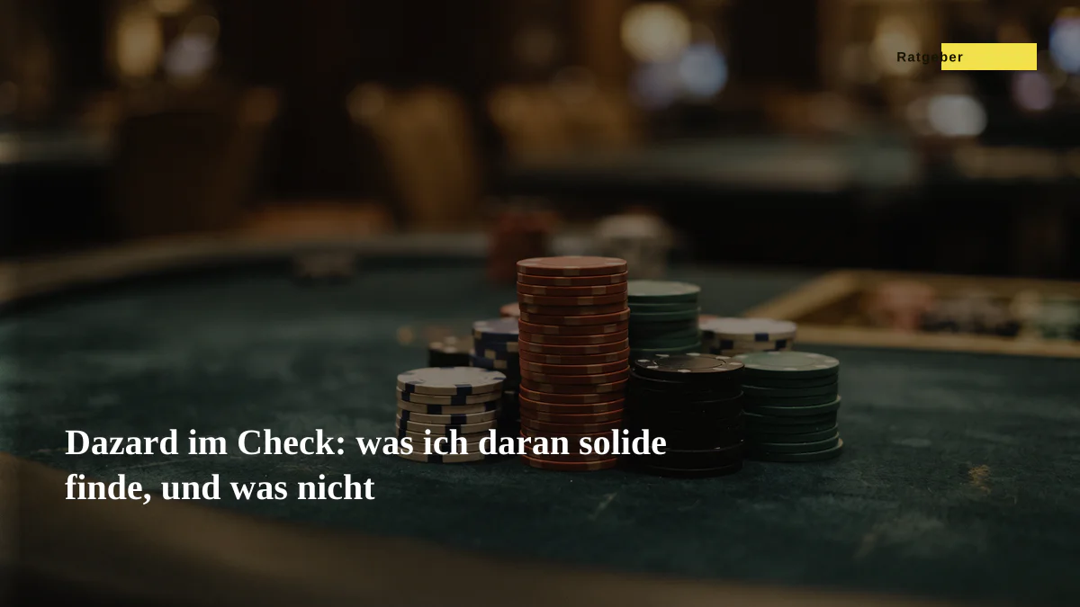 Dazard im Check: was ich daran solide finde, und was nicht