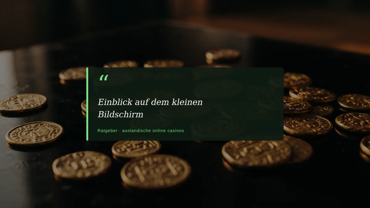 Einblick auf dem kleinen Bildschirm