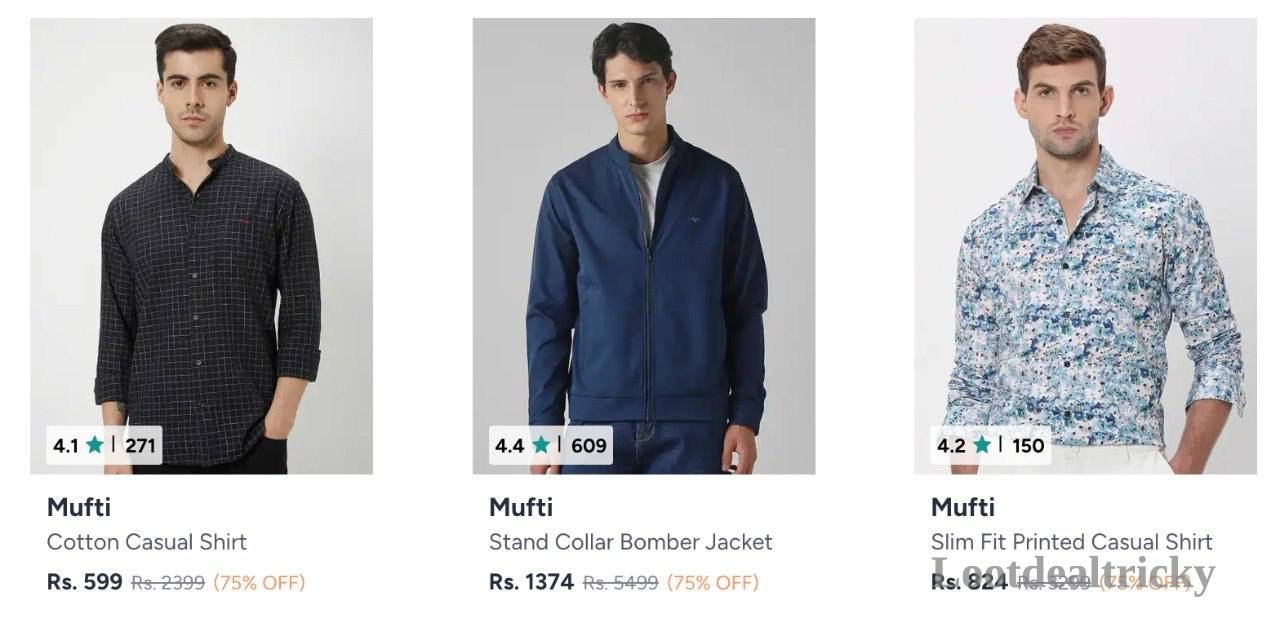 Mufti Clothing Upto – Just 75% OFF | Huge Savings Offer