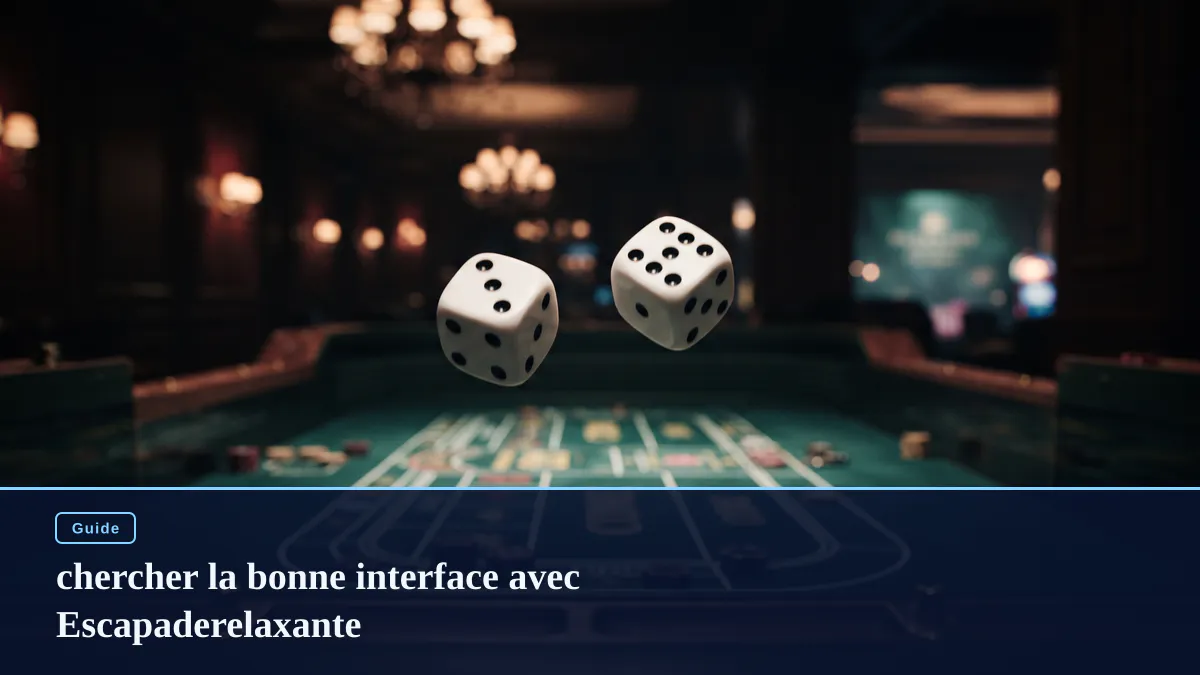 chercher la bonne interface avec Escapaderelaxante