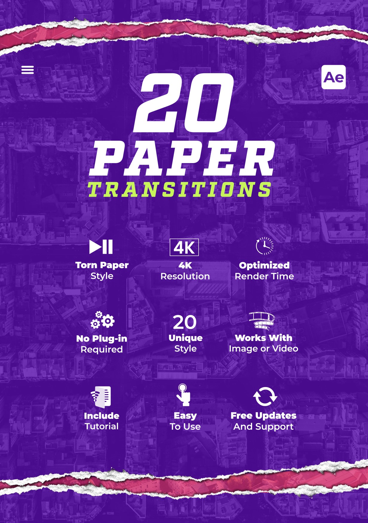 Torn Paper Transitions - 2