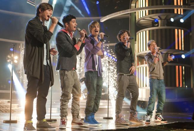 Payne unió fuerzas con Louis Tomlinson, Zayn Malik, Harry Styles y Niall Horan para formar One Direction y quedó en tercer lugar en el programa en 2010.Ken McKay/Talkback Thames/Shutterstock