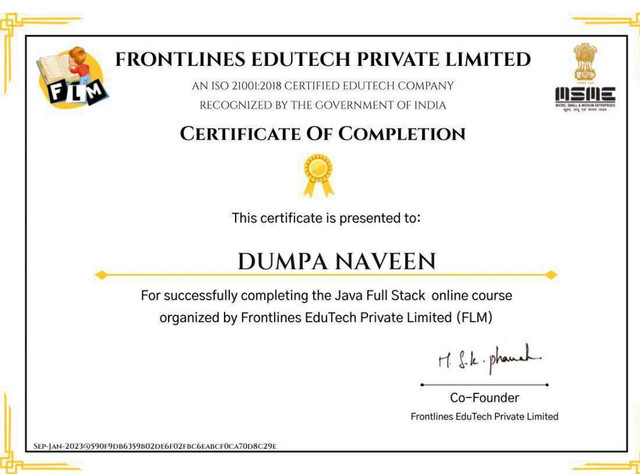 Naveen-Java-Full-Stack-certificate