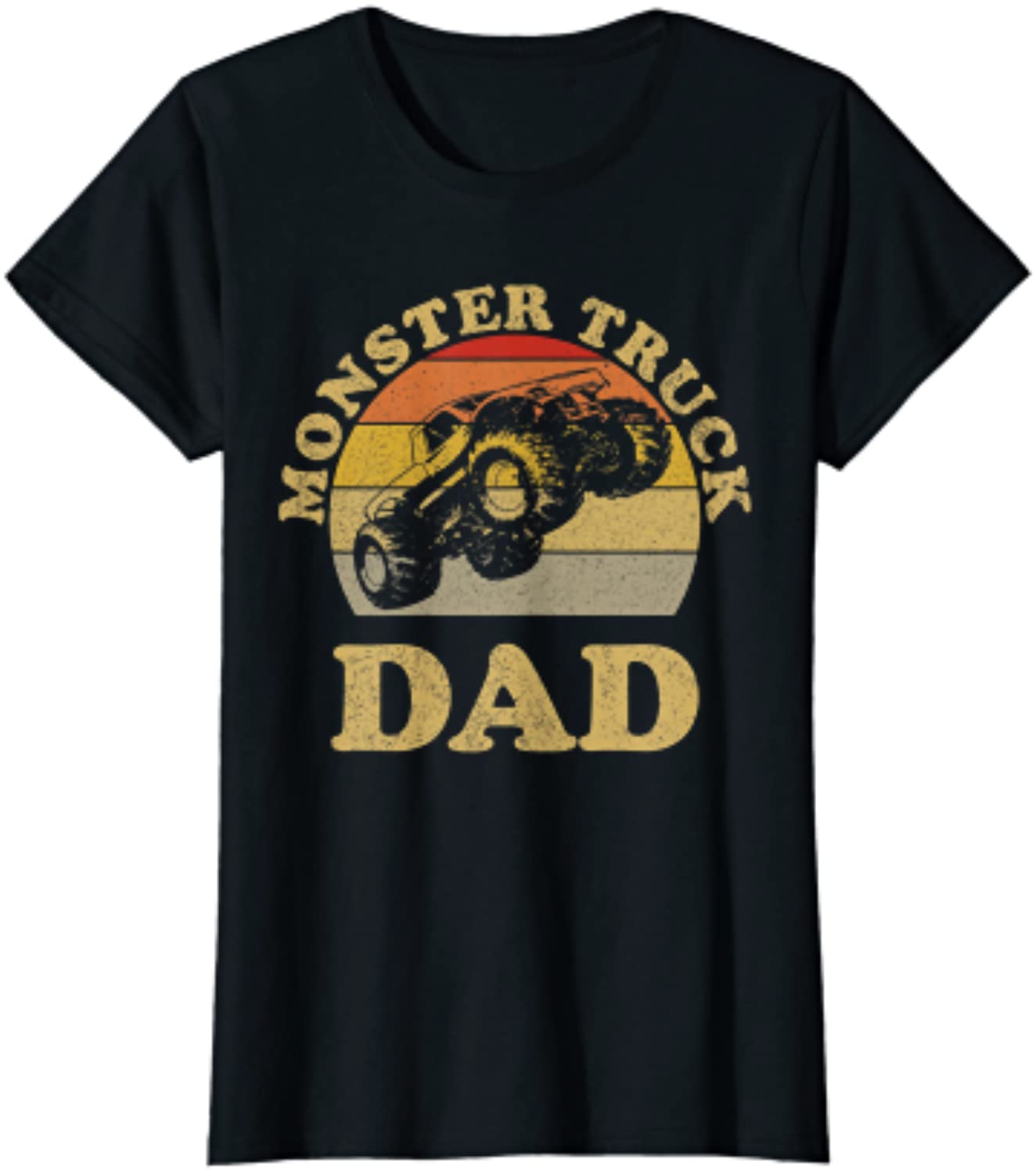 Monster Truck Dad Retro Vintage Monster Truck Ladies’ Crewneck T-Shirt