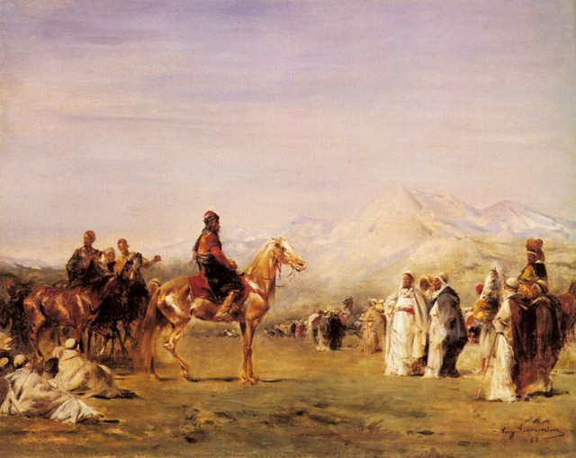 Eugene-Fromentin-Arab-Encampment-In-The-Atlas-Mountains