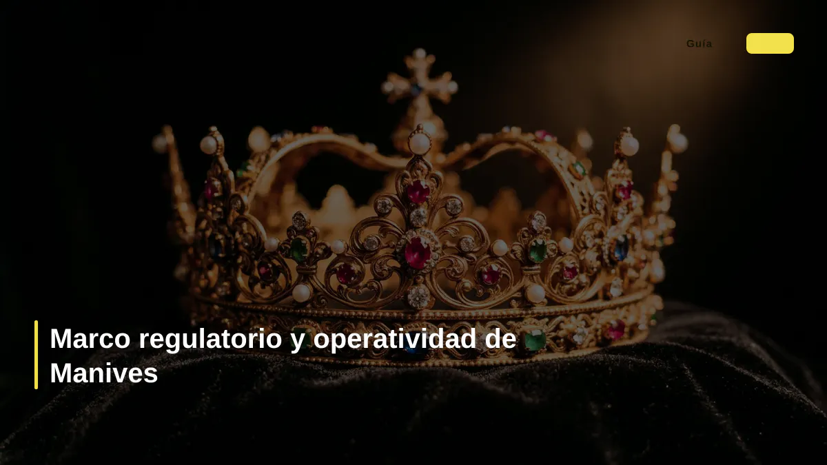 Marco regulatorio y operatividad de Manives