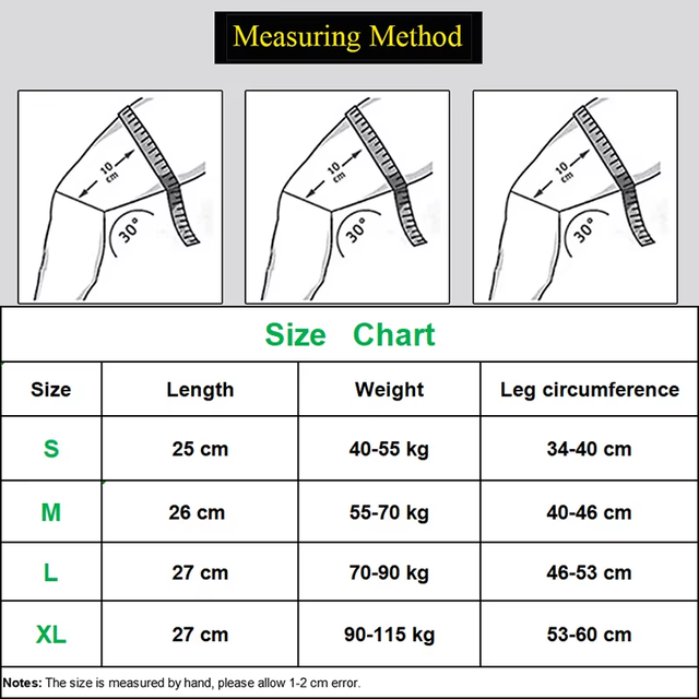 How to measure your thigh above the kneecap