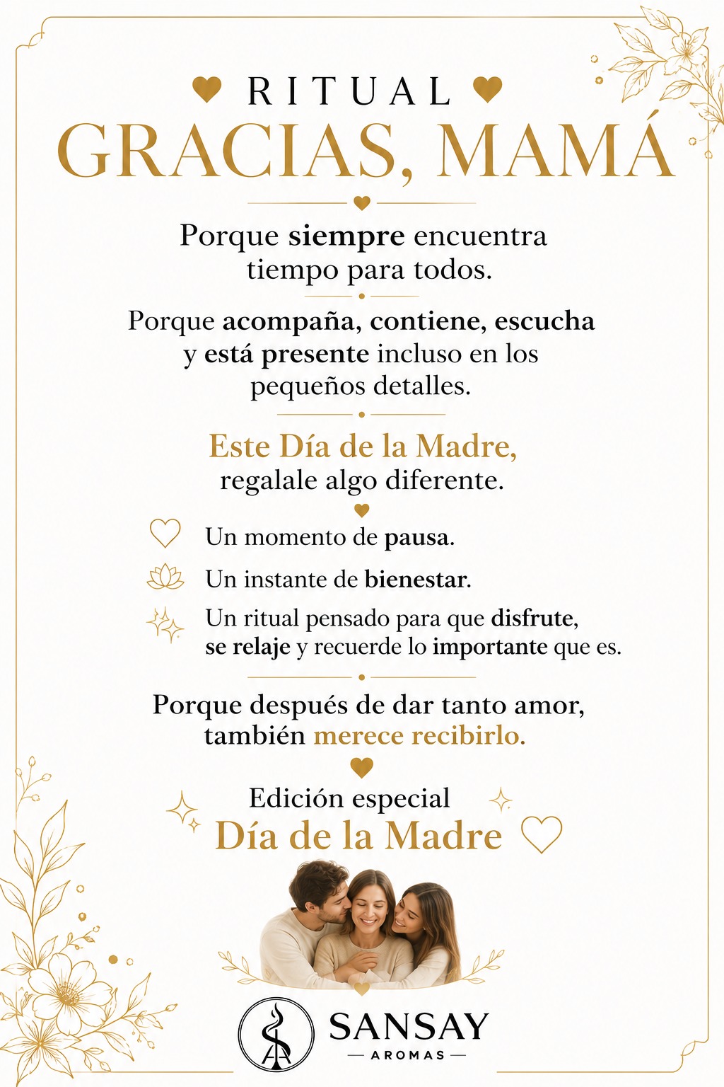 Contenido del Kit Gracias Mam&aacute; de Sansay Aromas