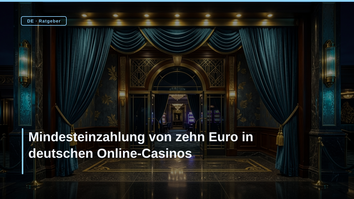 Mindesteinzahlung von zehn Euro in deutschen Online-Casinos