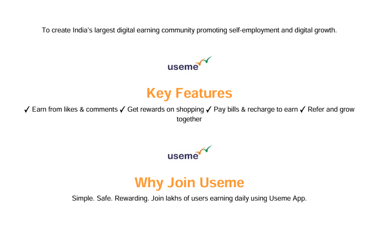 UseMe App Earning Dashboard Placeholder