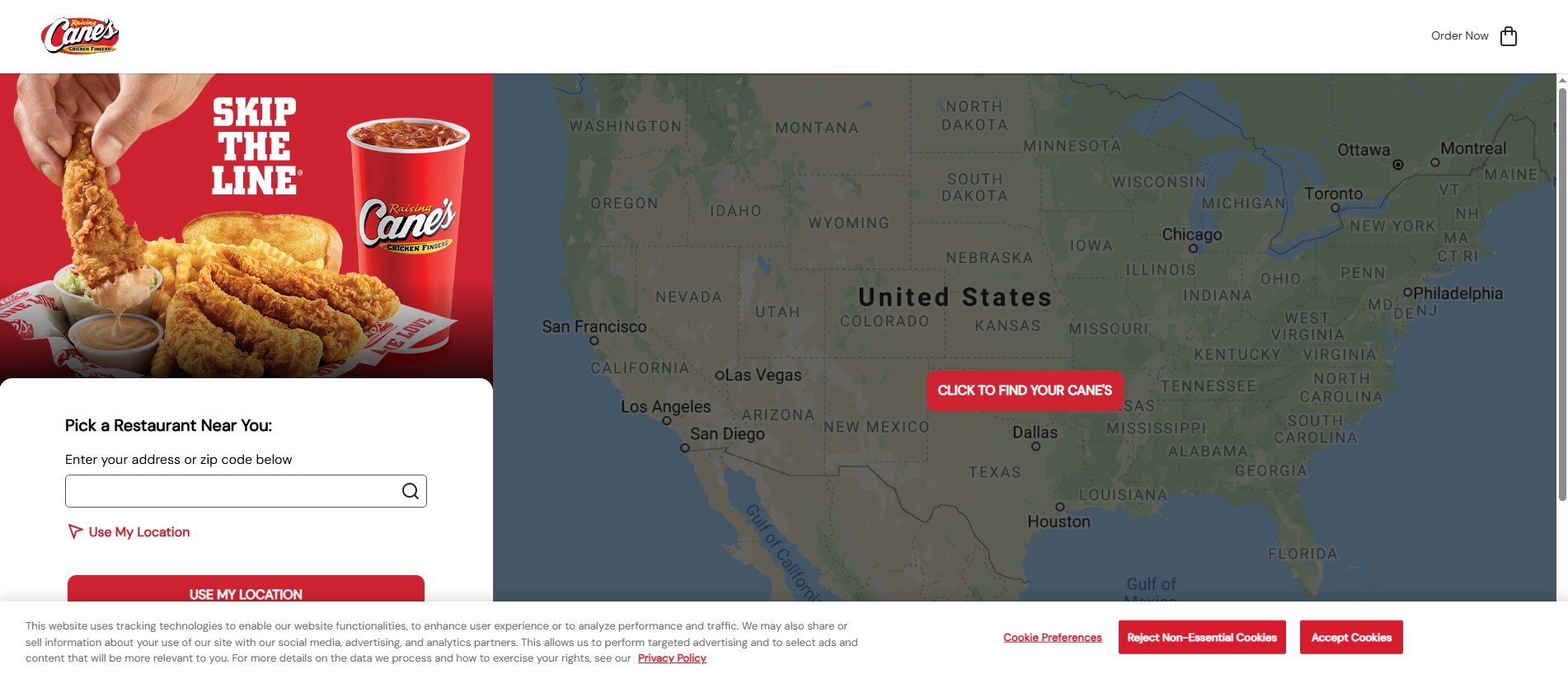 Screenshot of raisingcanespromo.com