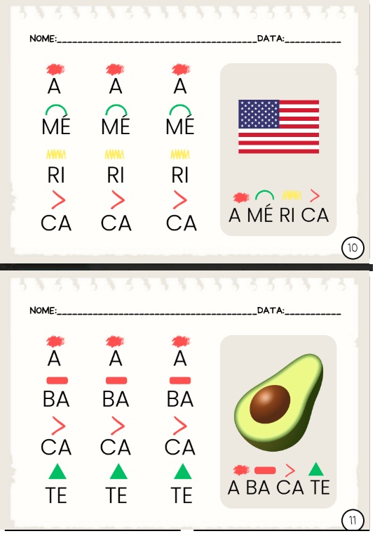 Atividades de alfabetização 2