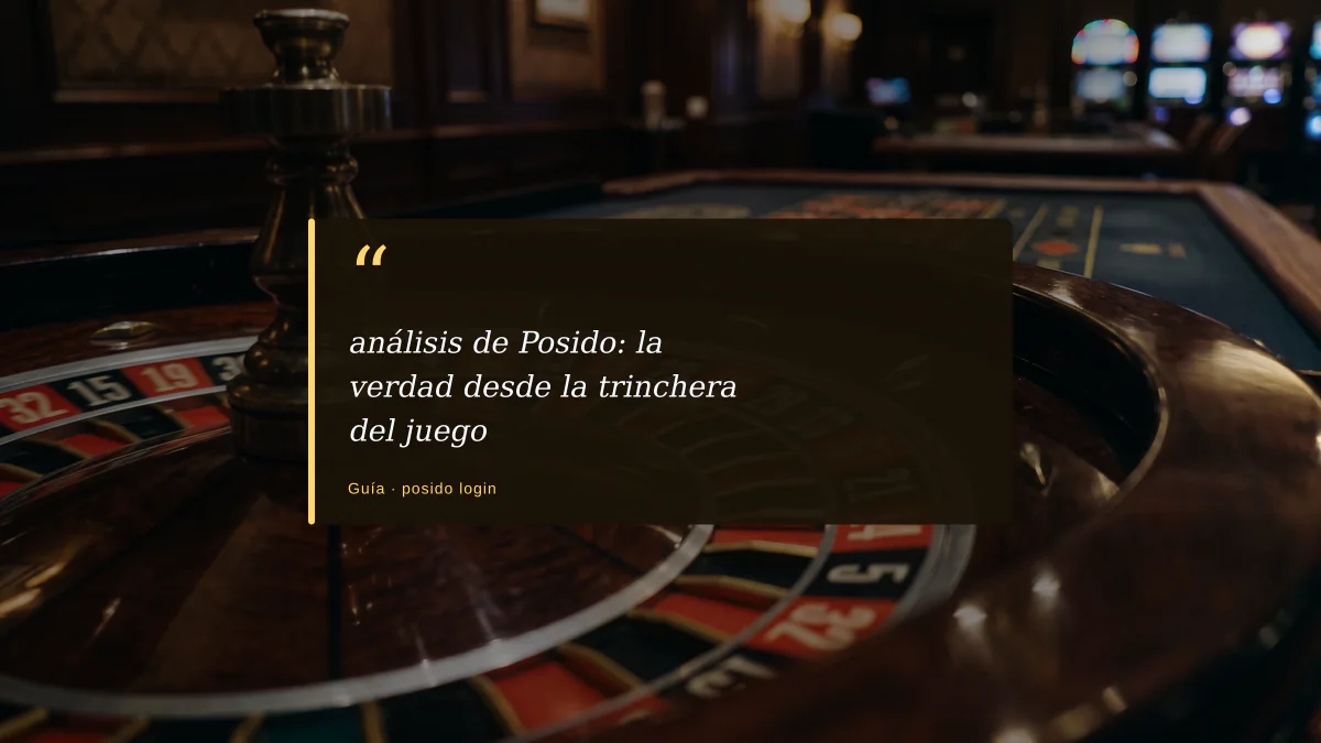 análisis de Posido: la verdad desde la trinchera del juego