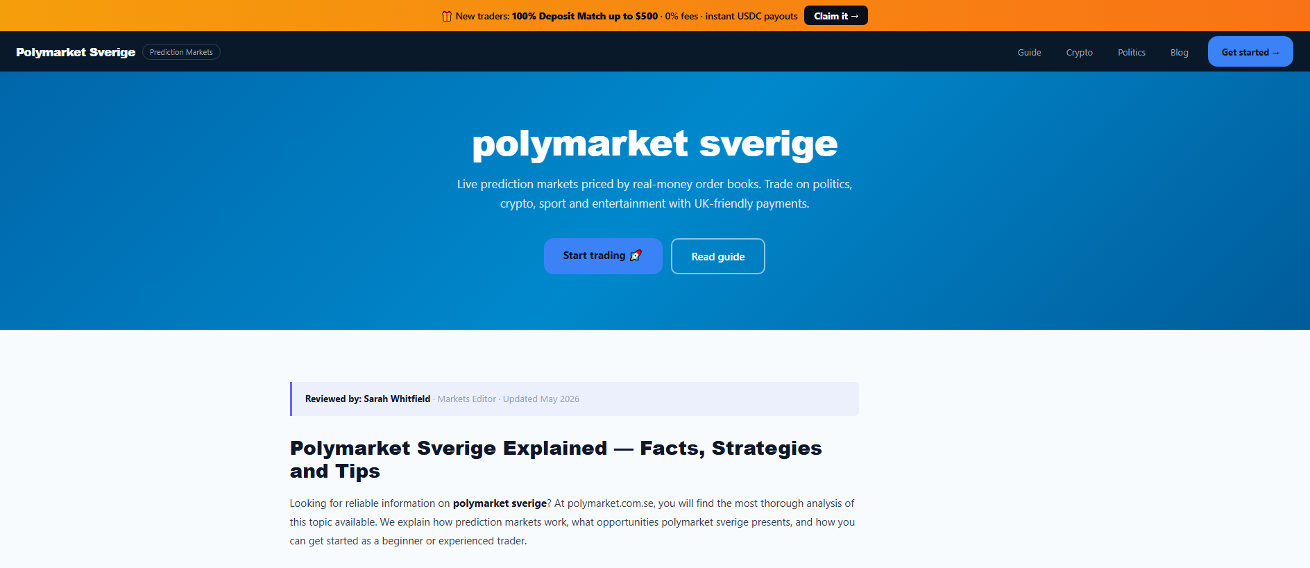Screenshot of polymarket.com.se