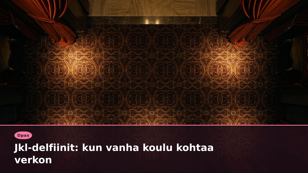Jkl-delfiinit: kun vanha koulu kohtaa verkon